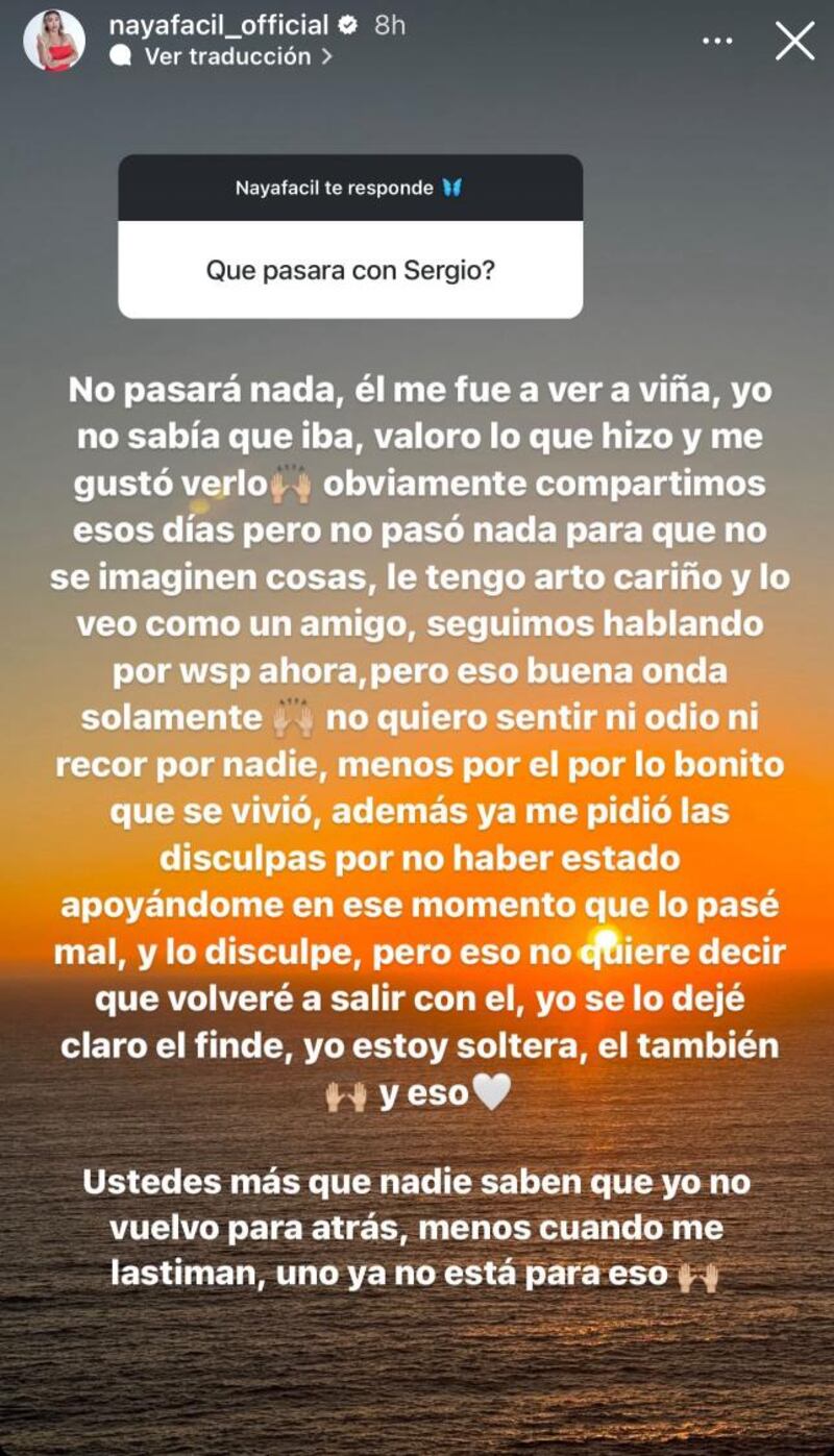 Historia de Naya Fácil | Instagram
