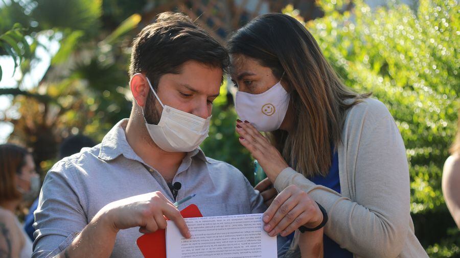 Imagen La Tercera Lucía Dammert y Gabriel Boric