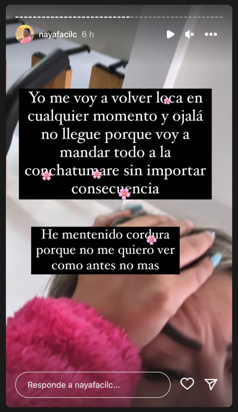 Historias de Naya Fácil | Fuente: Instagram