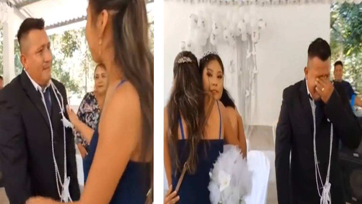 Novio invita a su ex a su boda y llora cuando la ve.
