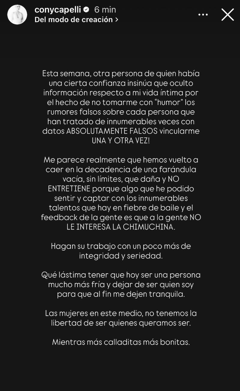 Historia de Cony Capelli | Fuente: X @bitchrantvale