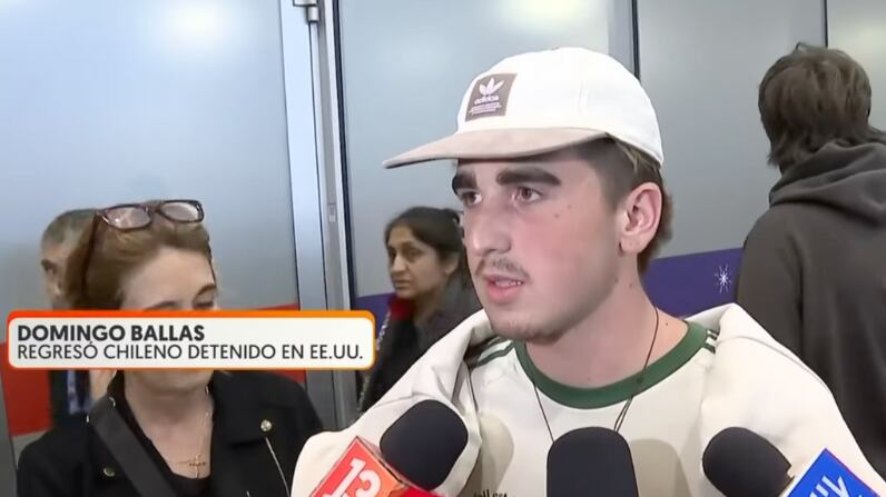 Domingo Ballas, joven de 19 años detenido en Estados Unidos | Captura: T13