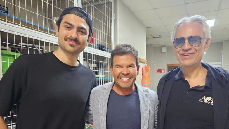Ignacio Gutiérrez, Andrea Bocelli y Mateo Bocelli