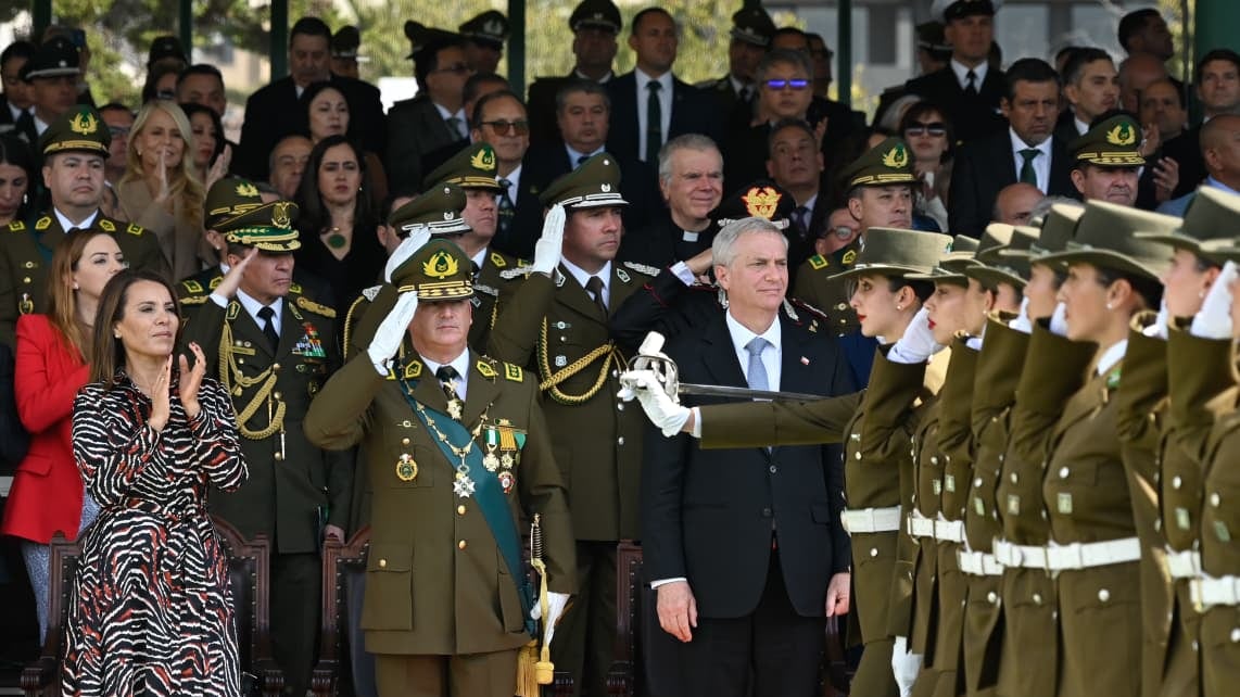 El Presidente José Antonio Kast participó en el aniversario de Carabineros de Chile