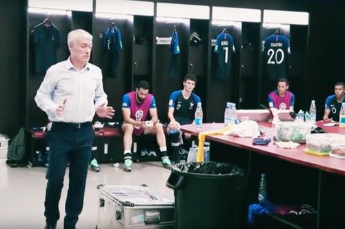 Con peras y manzanas: la didáctica charla de Deschamps en el entretiempo de la final del Mundial