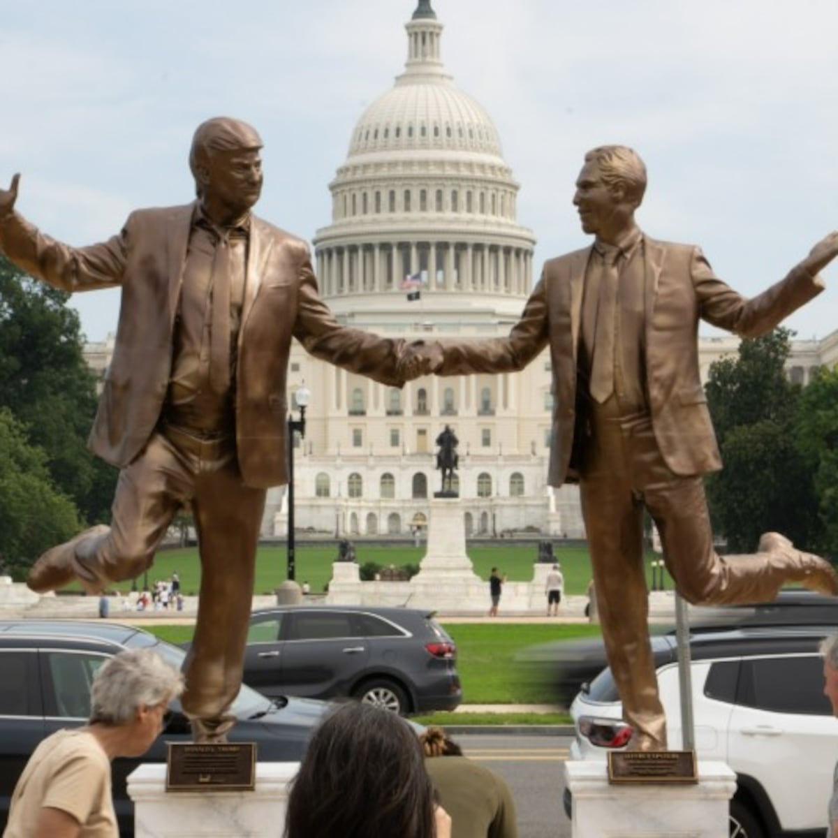 Casa Blanca ordena retirar escultura de Trump y Epstein en Washington Casa Blanca ordena retirar escultura de Trump y Epstein en Washington