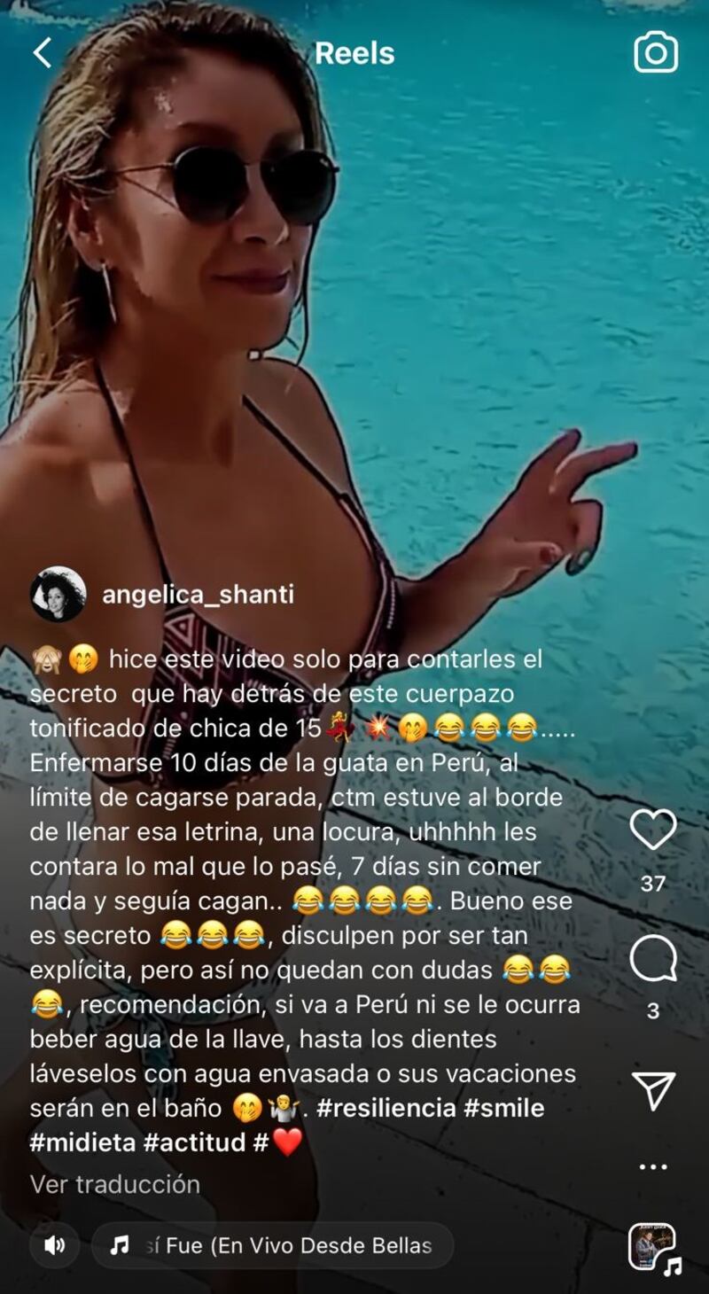 Angélica Sepúlveda, Instagram