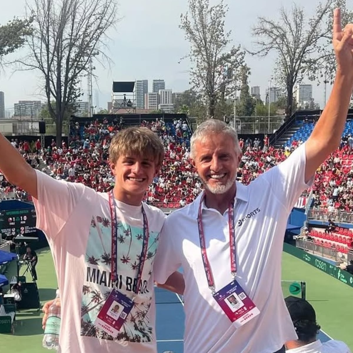 Horacio de la Peña entrena a su hijo de 15 años Horacio de la Peña entrena a su hijo de 15 años