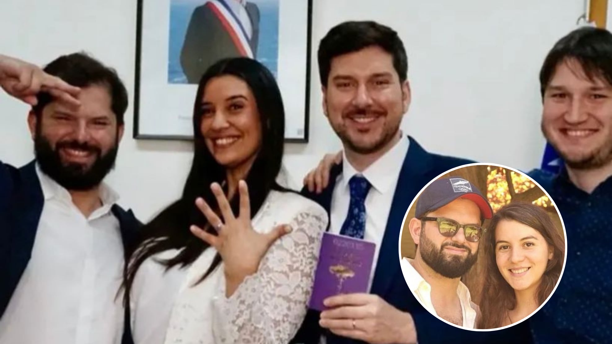 Gabriel Boric protagonizó tierno gesto junto a su pareja en la boda de su hermano Simón
