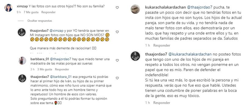 La brasileña explicó el motivo de no publicar fotos en sus redes sociales con los otros hijos del periodista.