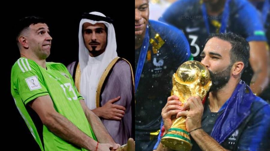 "Dibu" Martínez y Adil Rami