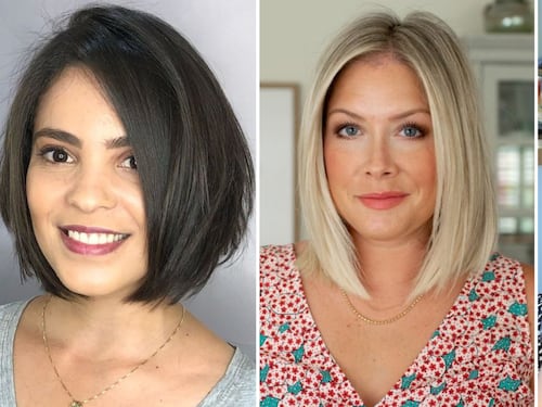 5 cortes de pelo corto que estilizan a mujeres de 40 años, con cara redonda y cuello corto