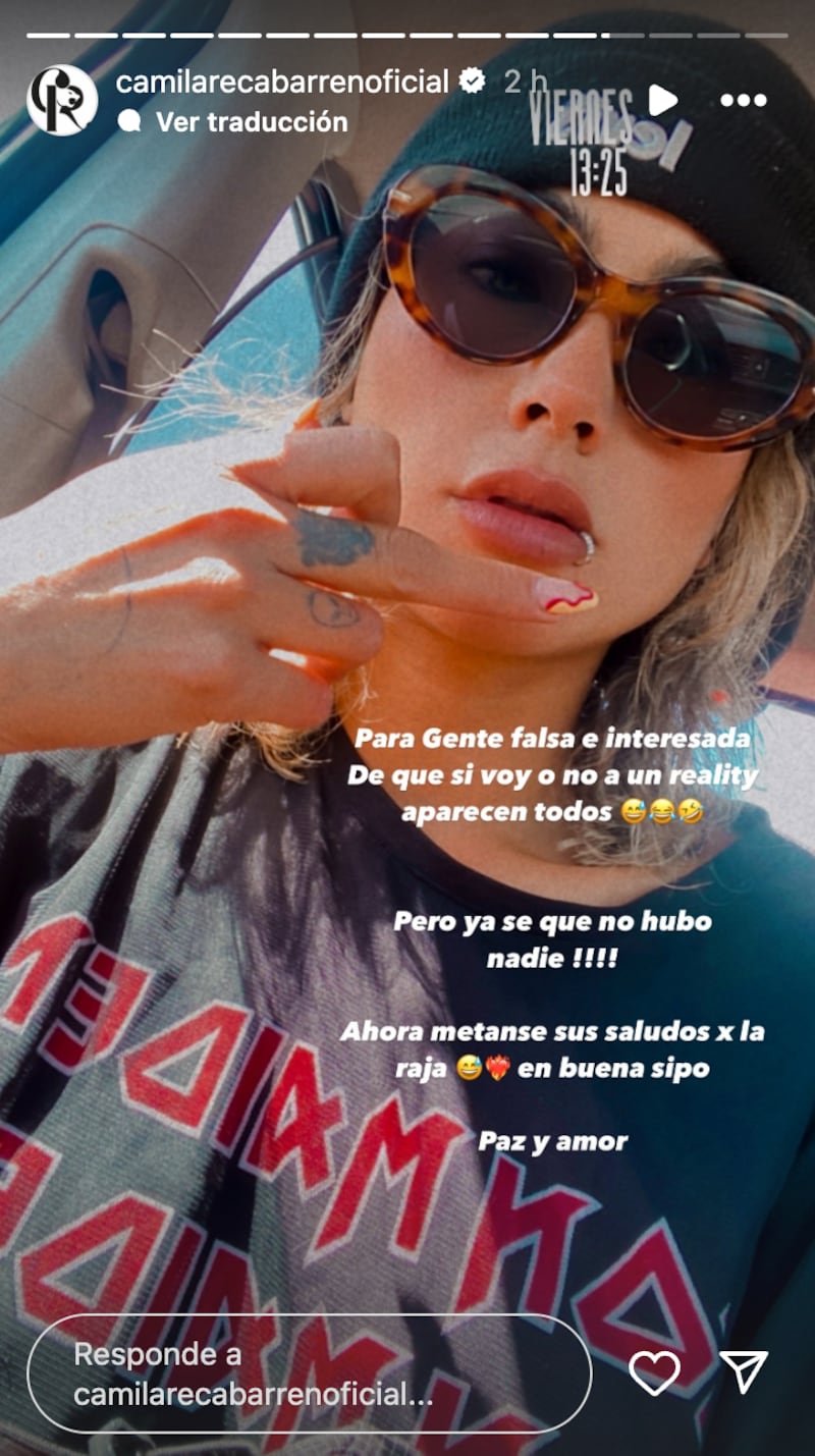 Historia de Camila Recabarren | Fuente: Instagram