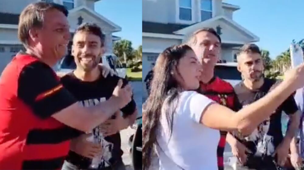 Jair Bolsonaro, Mago Valdivia y Daniela Aránguiz | Fuente: Twitter APRA Araucanía