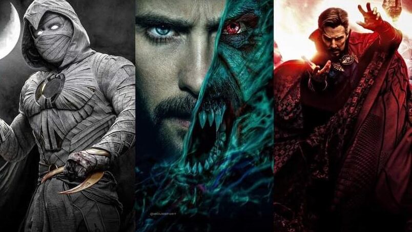 El 30 de marzo, 1 de abril y 6 de mayo llegan los estrenos de Marvel con ‘Moon Knight’, ‘Morbius’ y ‘Doctor Strange In The Multiverse Of Madness’.