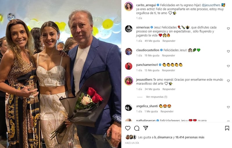 La consagrada actriz felicitó a su hija por el logro académico.