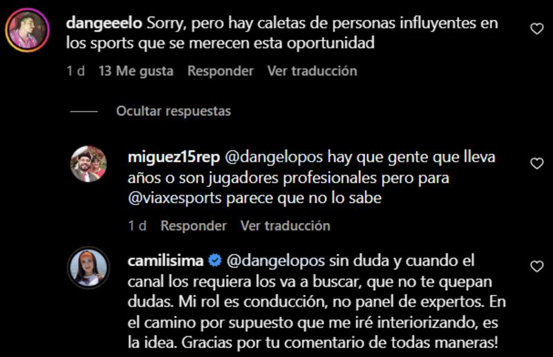 Comentarios sobre Camilísima en Vía X
