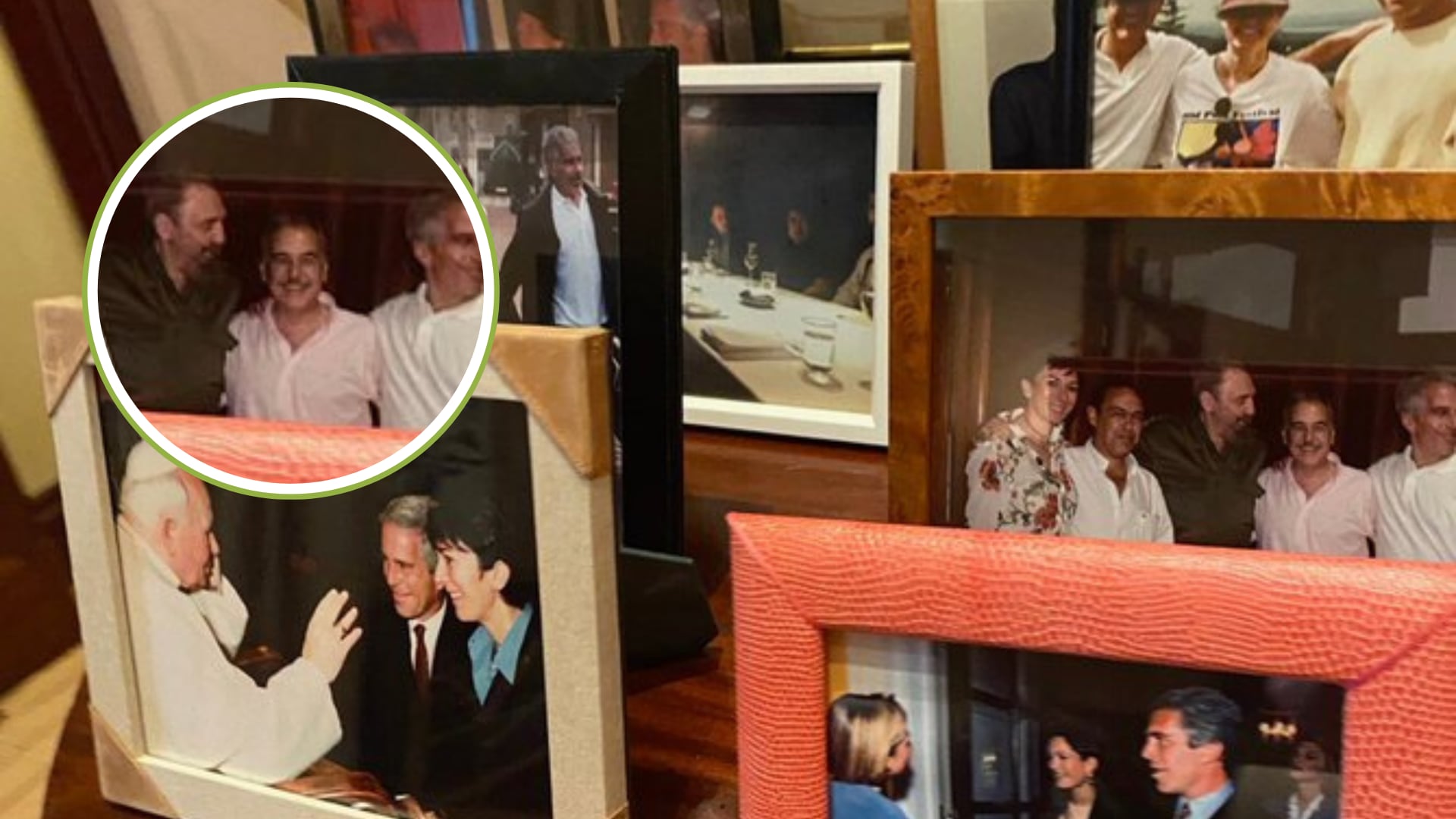 Encuentran una foto de Andrés Pastrana con Fidel Castro en una de las mansiones de Jeffrey Epstein