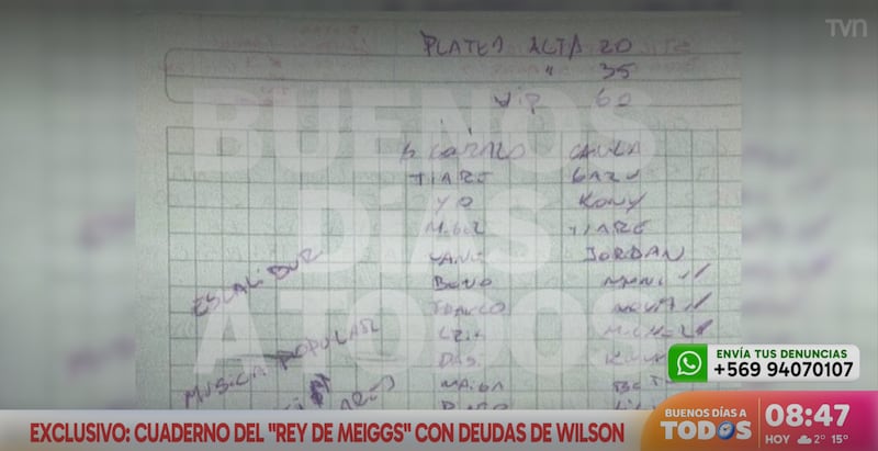 Cuaderno de Rey de Meiggs | Captura: Buenos días a todos de TVN