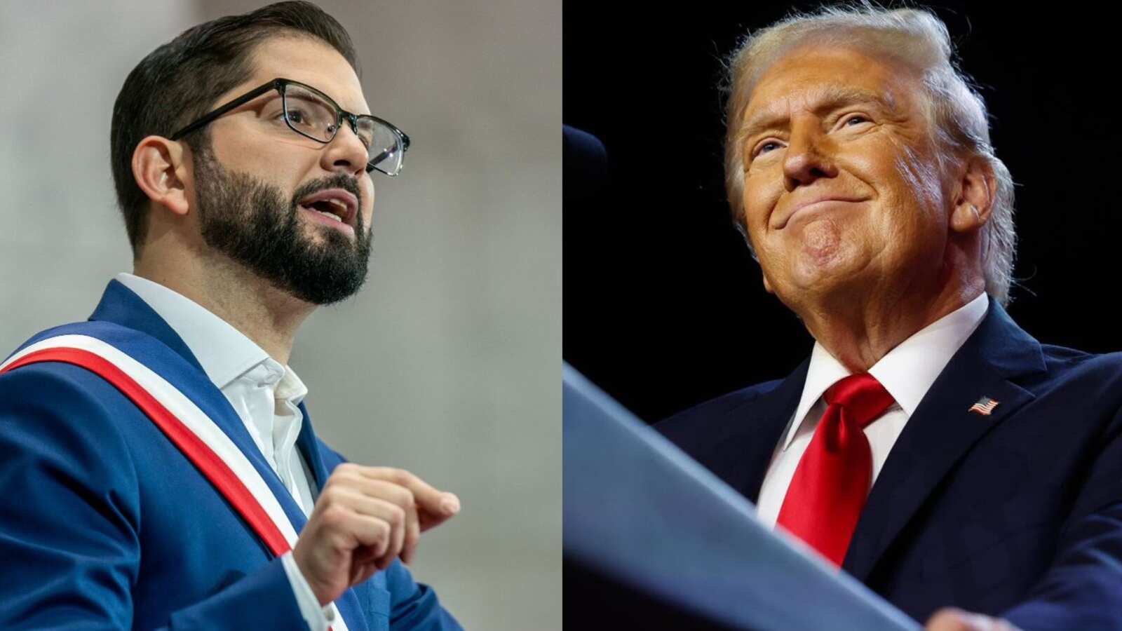 Gabriel Boric y Donald Trump