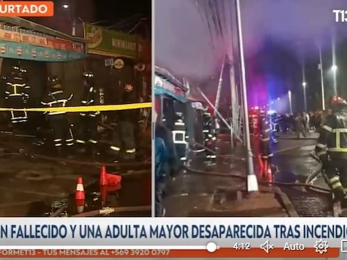Matrimonio muere en incendio que destruyó minimarket en Padre Hurtado