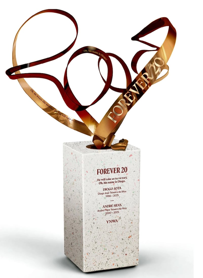 Monumento para Diogo Jota y a su hermano André Silva,