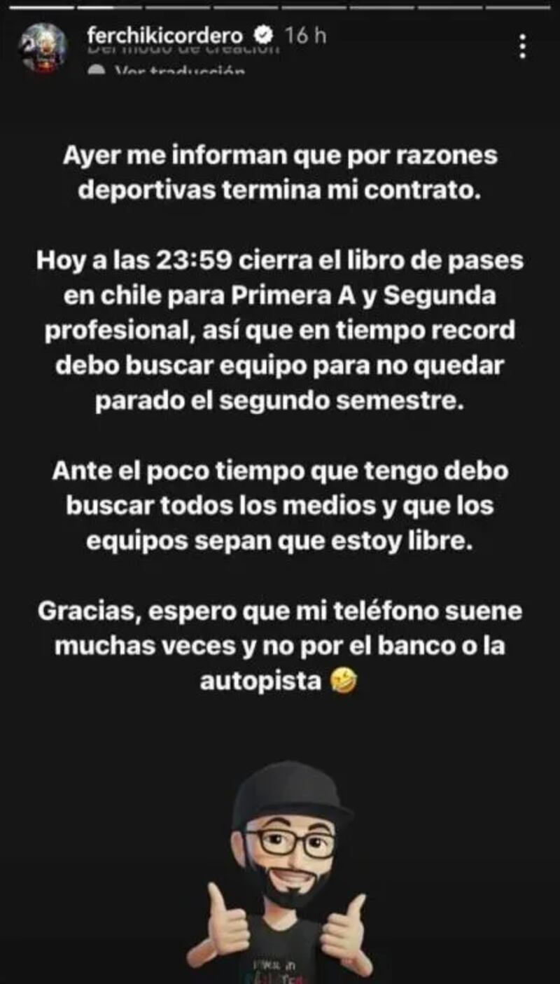 La historia de Fernando Cordero