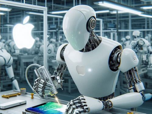 Apple quiere despedir a humanos para que robots con IA fabriquen el iPhone