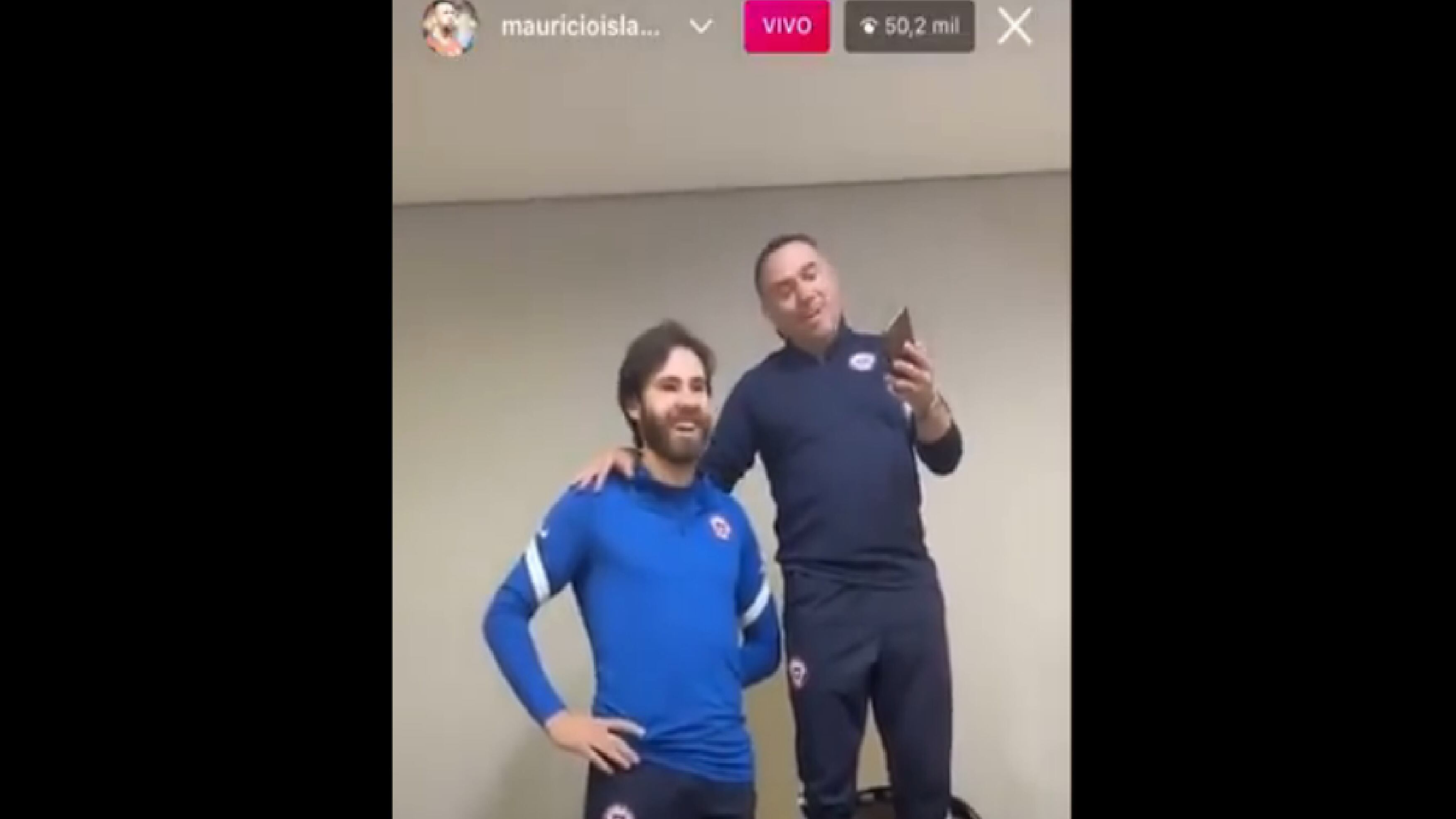 Mauricio Isla con su registro de Brereton