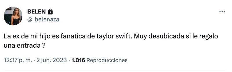 Tuit de Belén Mora