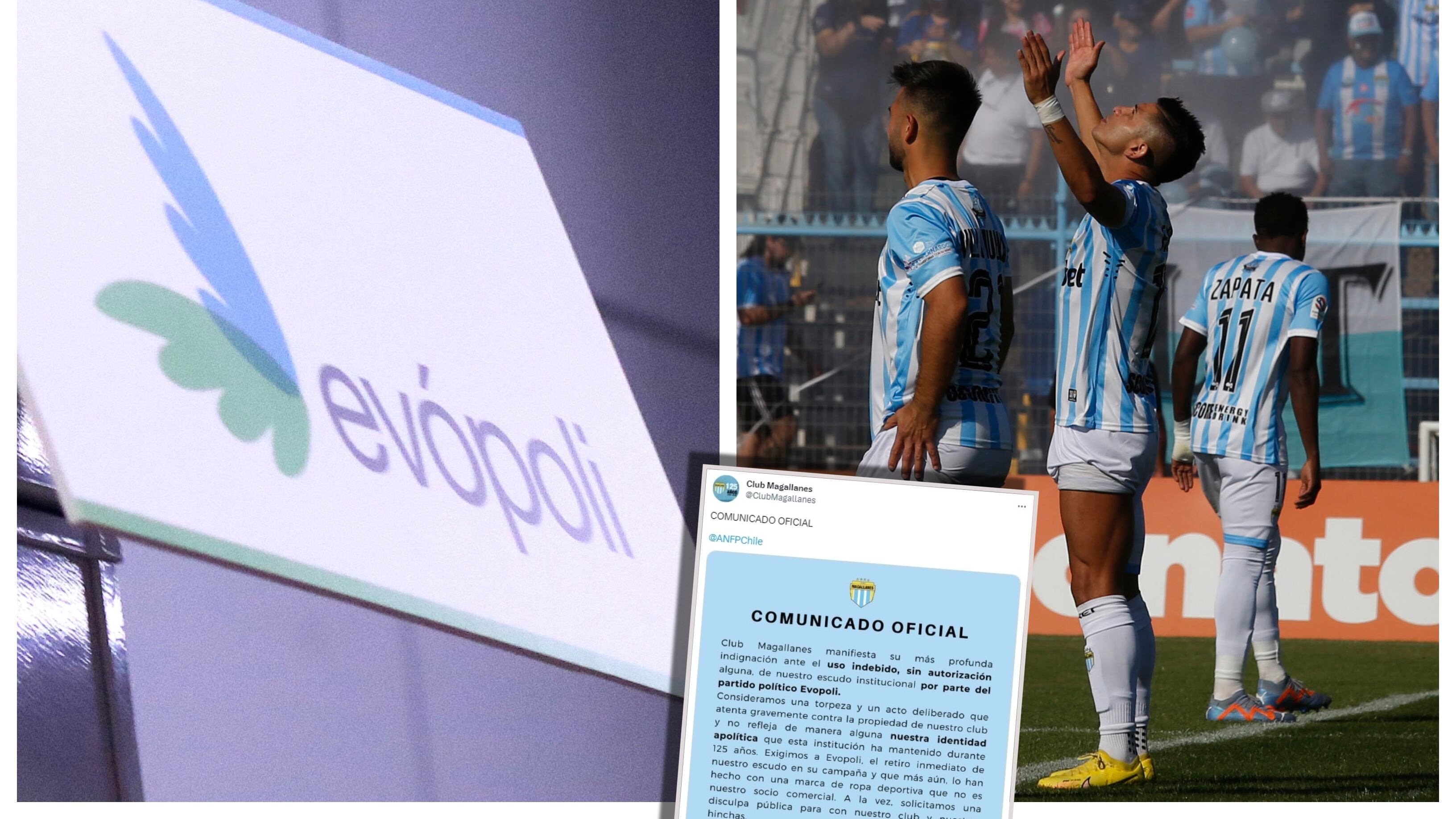 Evópoli tuvo que salir esta tarde a pedir disculpas a Magallanes por el uso indebido de la imagen del club chileno en una campaña de la próxima elección de consejeros constitucionales.