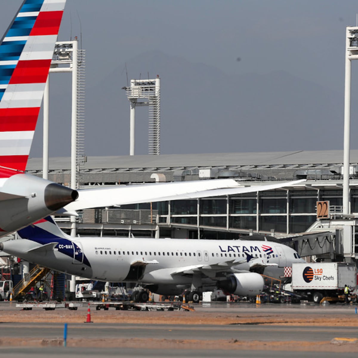 Aeropuerto de Santiago paraliza operaciones por aves Aeropuerto de Santiago paraliza operaciones por aves