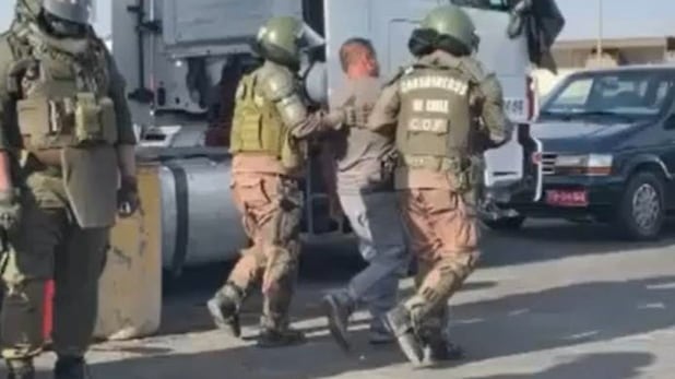 Captura Teletrece, detencion camionero