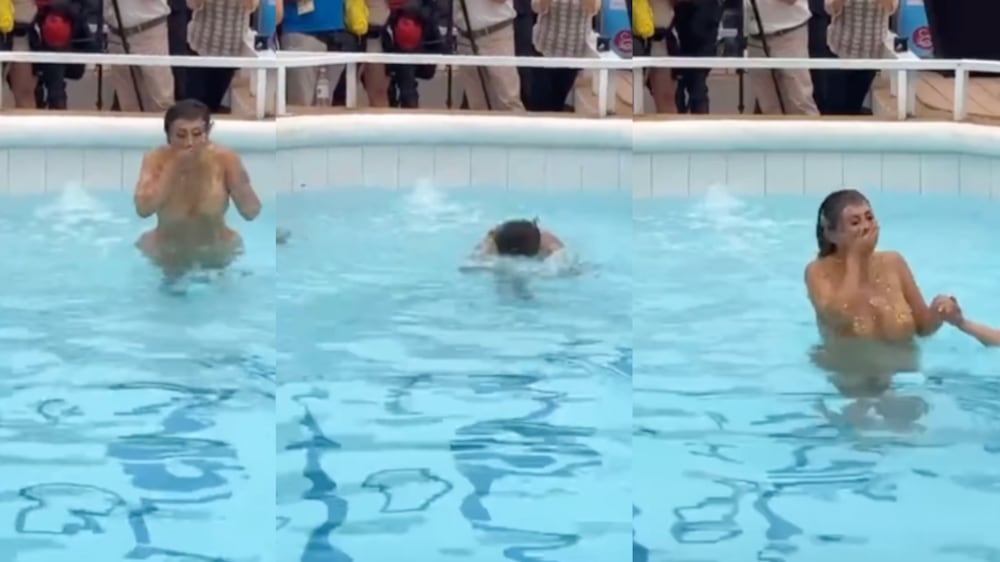 Naya Fácil piscinazo | Fuente: Publimetro