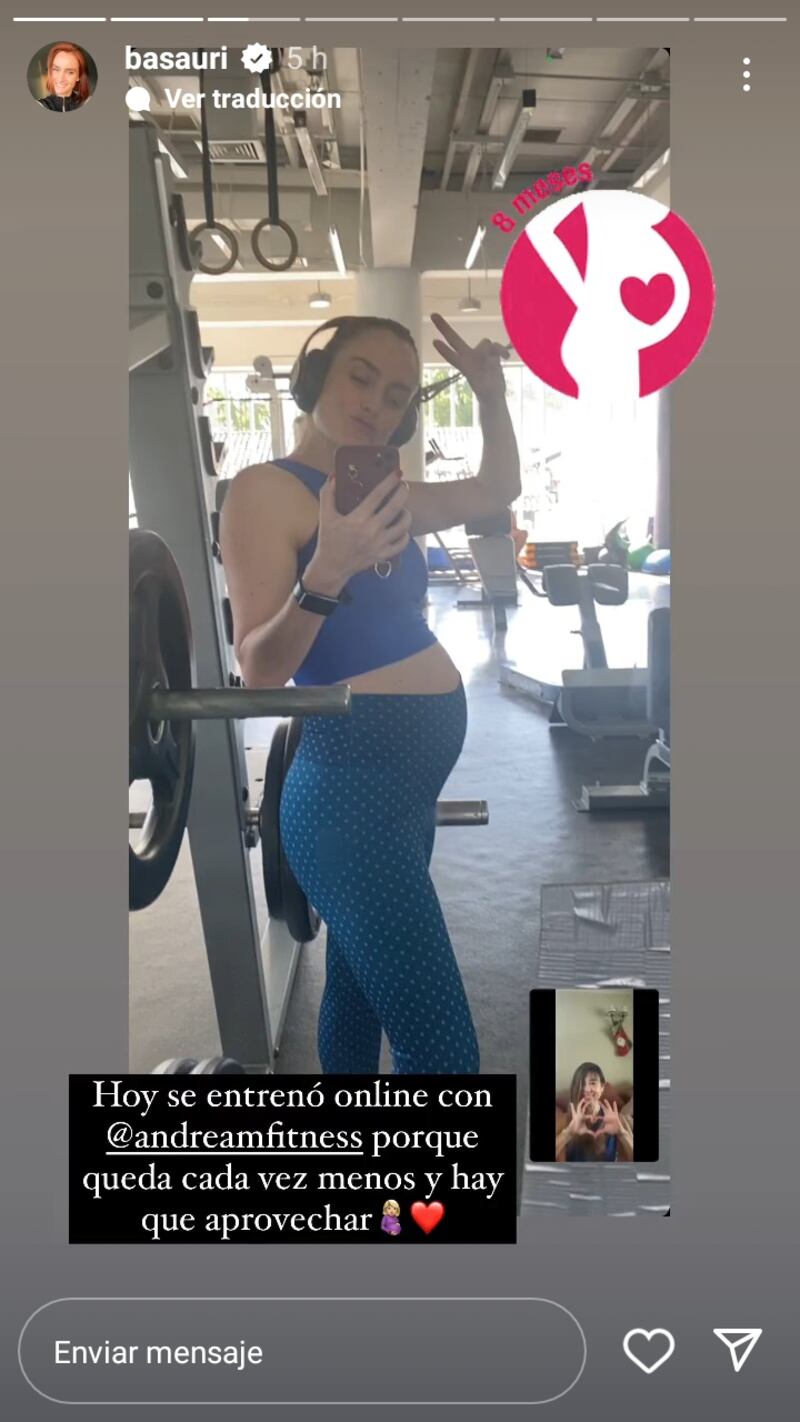 Captura de historia del Instagram de Begoña Basauri.