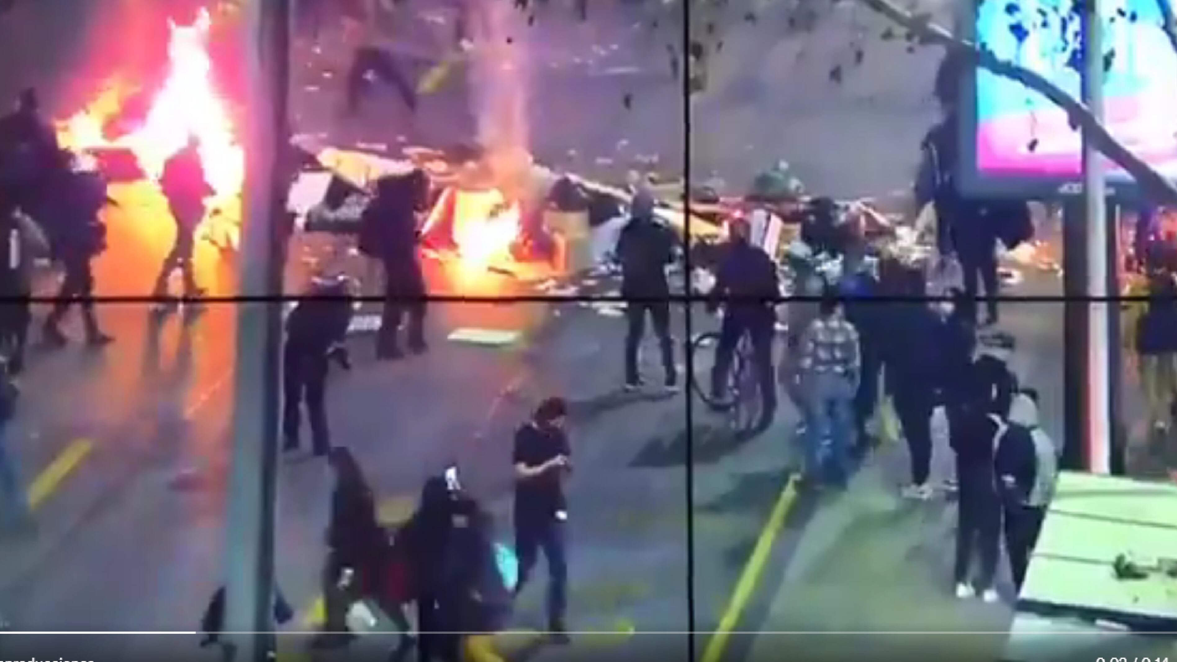 Marcha devino en fogatas.