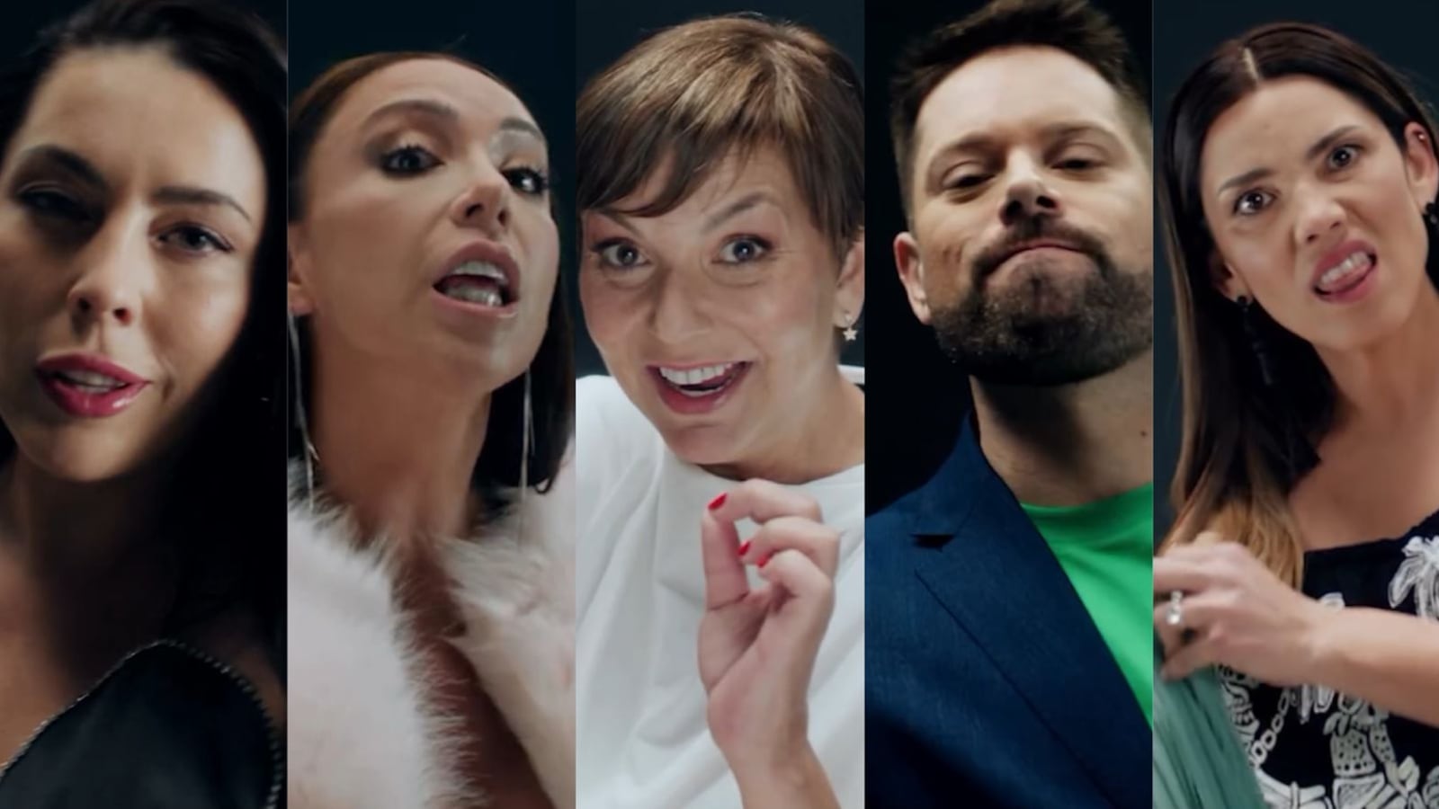 Daniela Aránguiz, Mariela Sotomayor, Francisca García-Huidobro, Michael Roldán y Paula Escobar