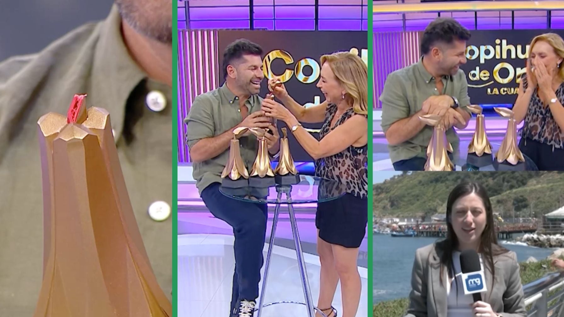 En Mucho Gusto, Karim casi rompe el Copihue de Oro, pero el trofeo se salva y las risas se apoderan del set.