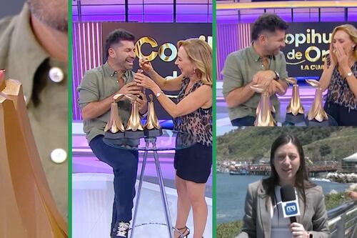 ¿Rompió el Copihue de Oro? El hilarante momento de Karim Butte y el trofeo en ‘Mucho Gusto’