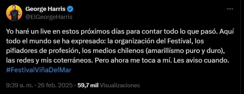 El humorista se defendió de su fracaso en el Festival de Viña del Mar.