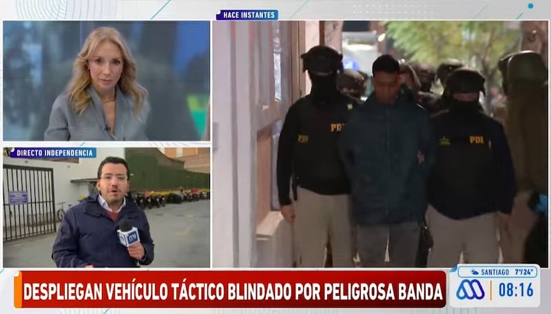 Los efectivos policiales realizaron el allanamiento en la comuna de Independencia.