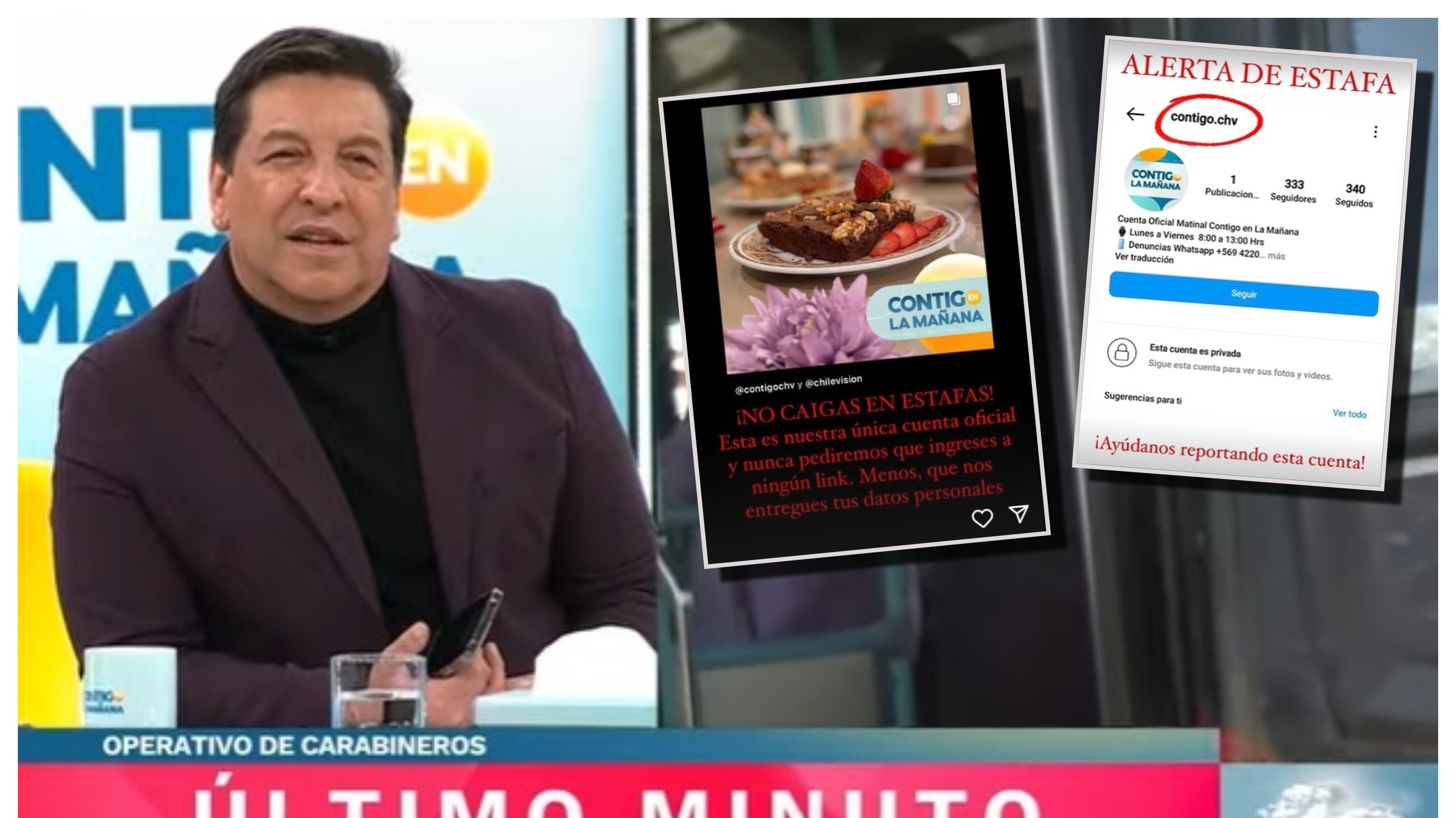 El animador del matinal explicó con lujo de detalles el mecanismo que tendrían los estafadores que plagiaron la cuenta de Instagram del programa "Contigo en la mañana".
