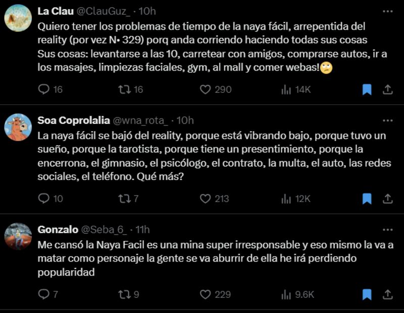 Reacciones a baja de Naya Fácil de "Ganar o Servir"