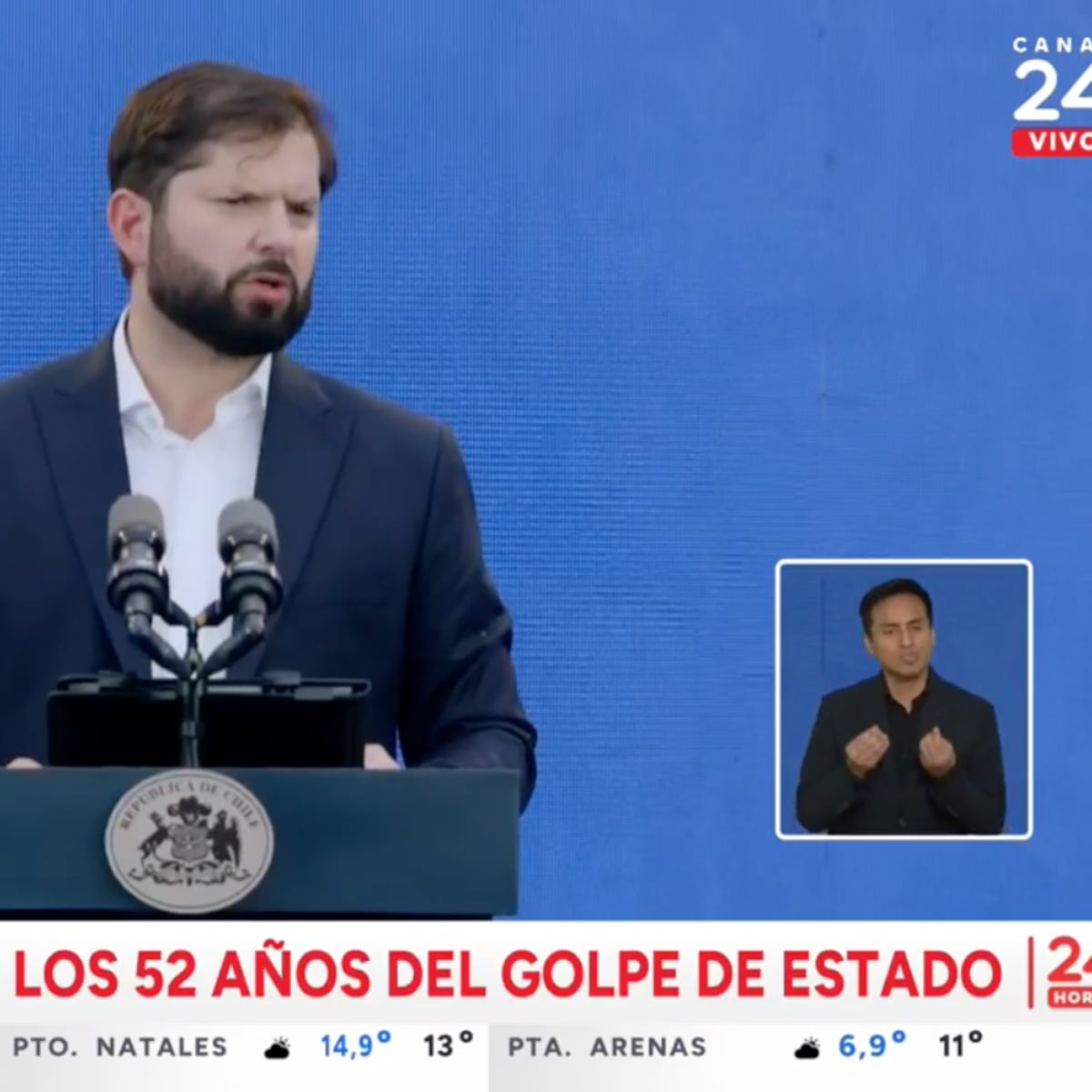 Presidente Boric conmemora los 52 años del Golpe de Estado en La Moneda Presidente Boric conmemora los 52 años del Golpe de Estado en La Moneda