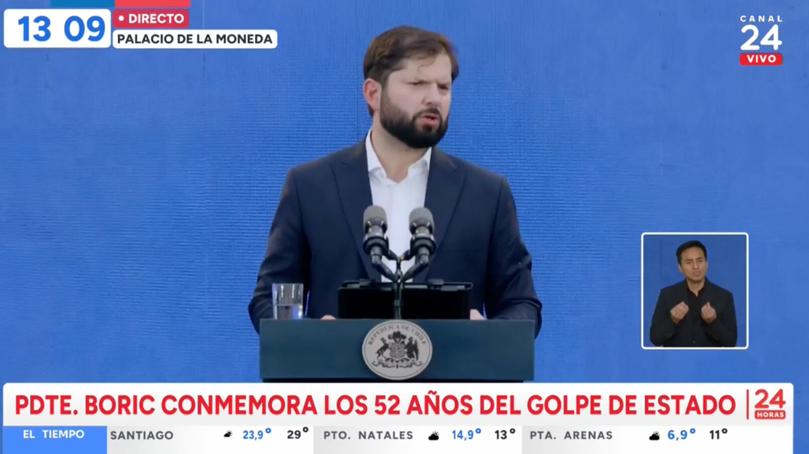 El Presidente Boric encabezó la conmemoración de los 52 años del Golpe de Estado