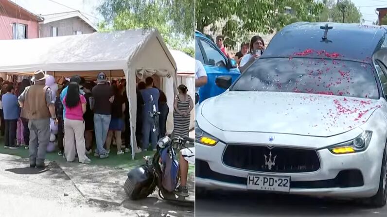 Funeral de Krishna Aguilera | Captura: Meganoticias