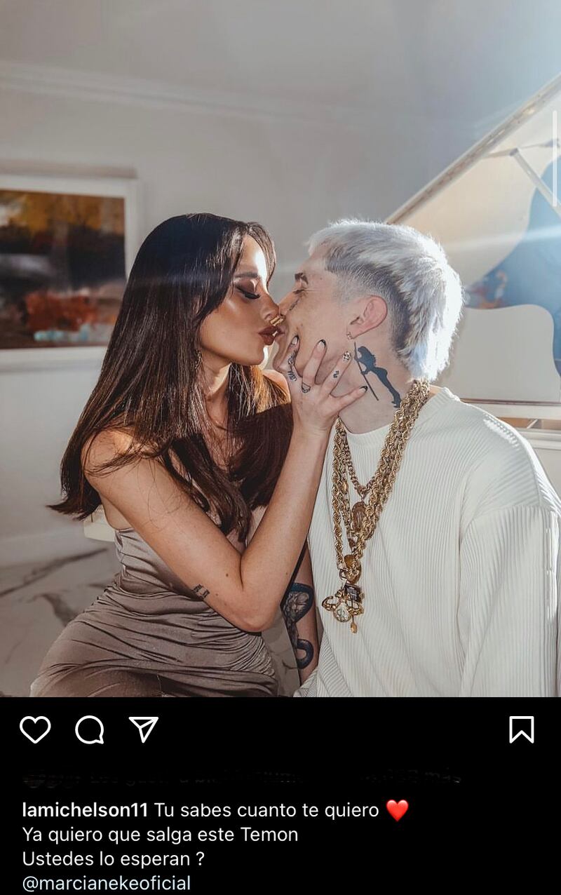 Ignacia Michelson y Marcianeke | Fuente: Instagram