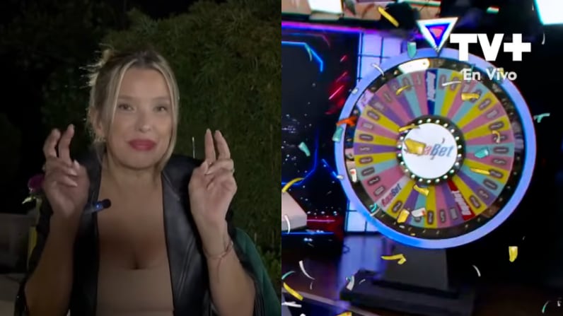 Claudia Schmitd y la ruleta de “Noche de suerte” | Captura: Que te lo digo y Noche de suerte