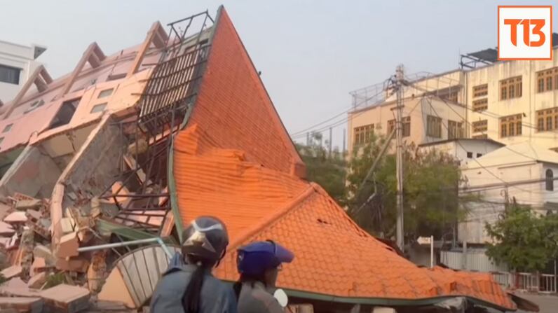 Terremoto en Birmania | Captura: T13 Noticias