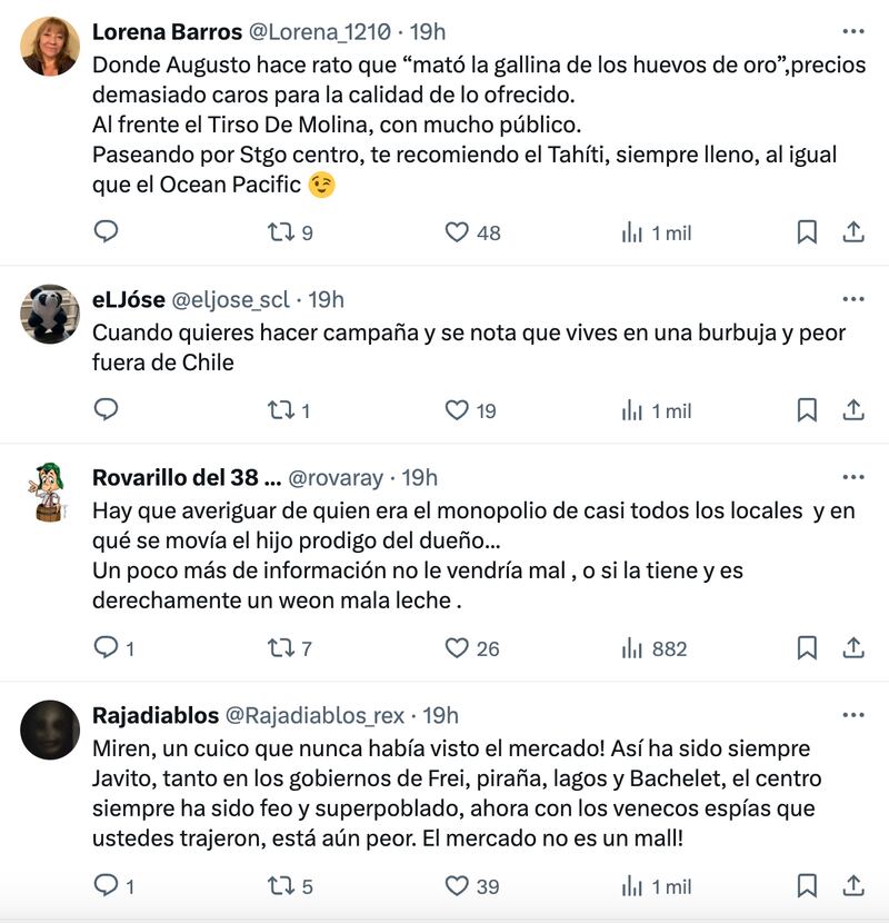 Comentarios sobre Javier Olivares | Captura: X (Twitter)